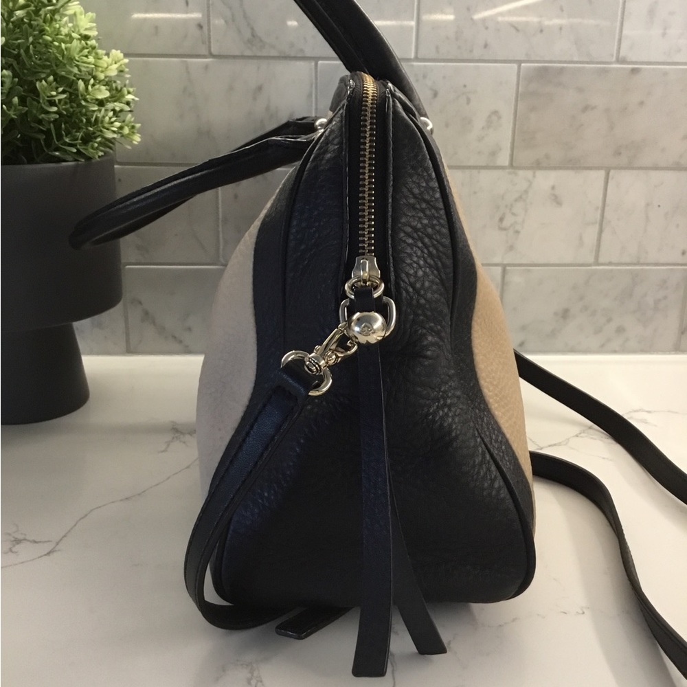 Kate Spade Pebbled Leather Black/Tan Crossbody Bag - Picture 4 of 13